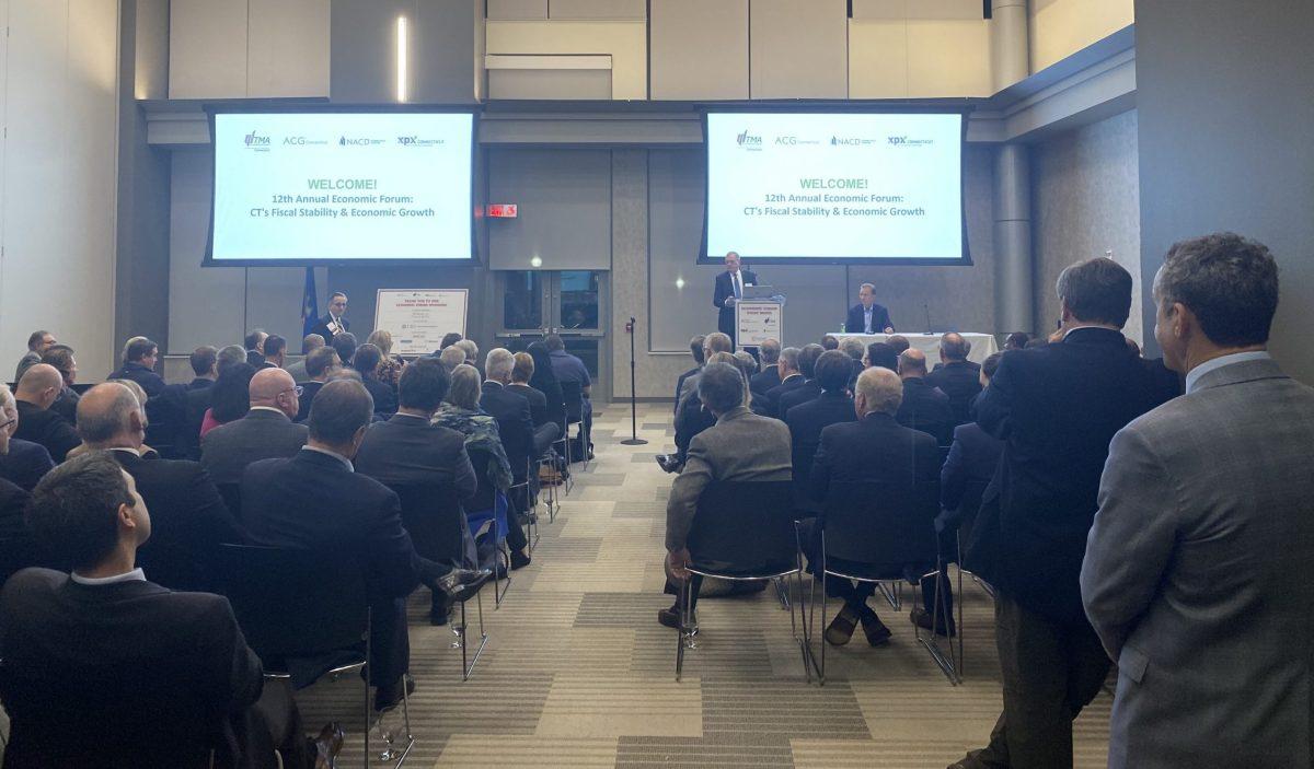 Governor Ned Lamont Presents in Economic Forum on Campus