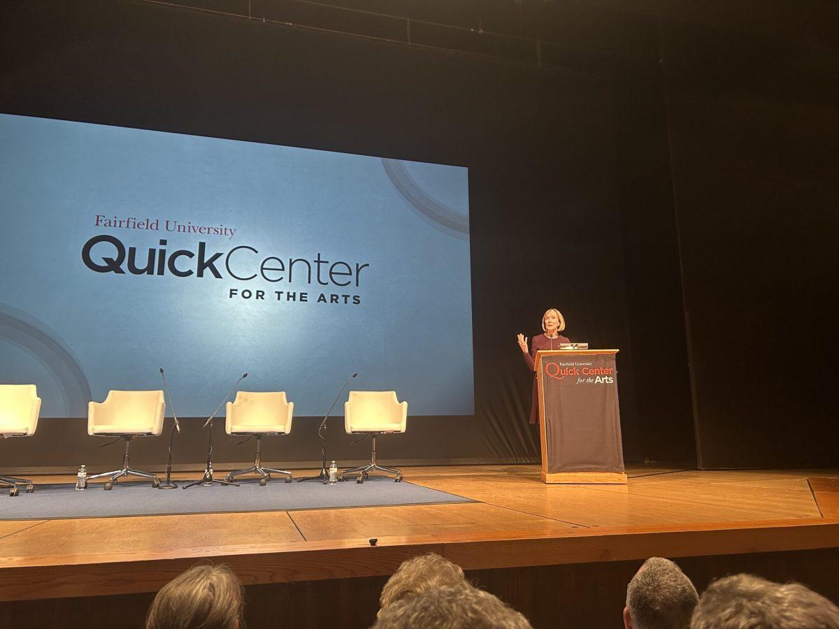 Judy Woodruff Talks Political Understanding, Personal Determination at Quick Center Event