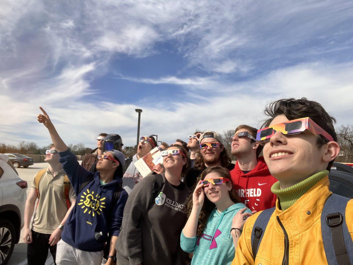 Stags Gather to Watch 2024 Solar Eclipse