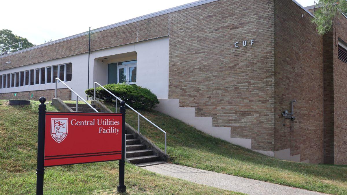 Central Utilities Facility building at Fairfield University. Photo taken by Julian Nazario.