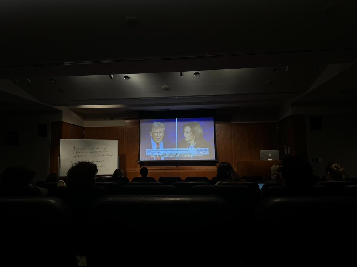Low Student Turnout at DiMenna Nyselius Library For Presidential Debate Watch Party