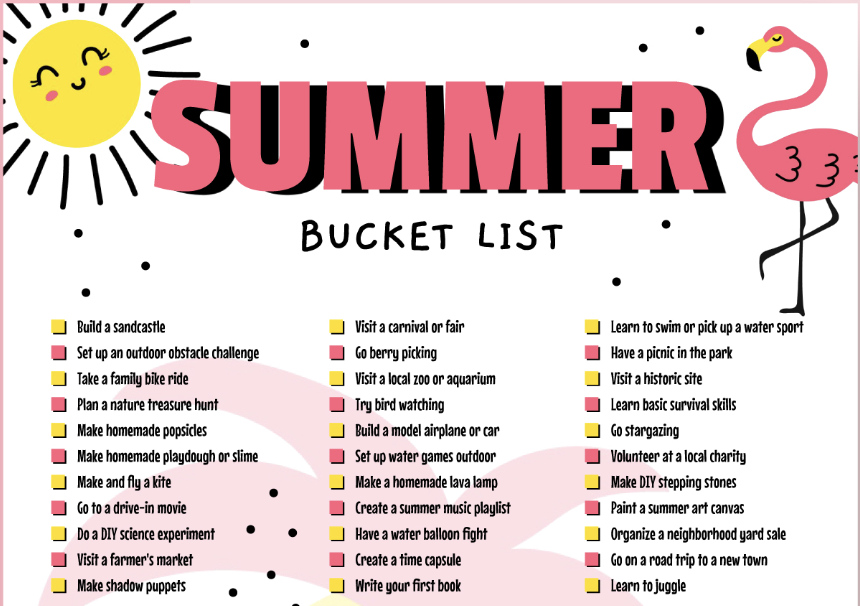 Make the Most of this Summer with the Ultimate Bucket List